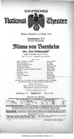 Minna von Barnhelm oder "Das Soldatenglück"