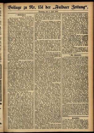 Zweite Ausgabe vom Sonntag, den 05. Juli 1891.