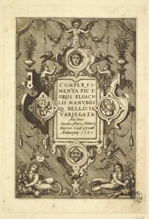 Titelblatt zur Serie "Compertimenta pictoriis flosculis manubiisque"