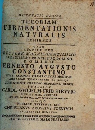 Disp. med. theoriam fermentationis naturalis exhibens