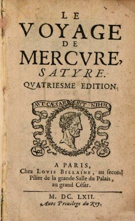 Le Voyage de Mercure : satyre