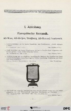 Europäische Keramik (Nr. 1-36)