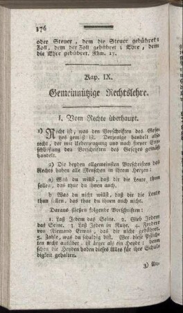 Kap IX. Gemeinnützige Rechtslehre.
