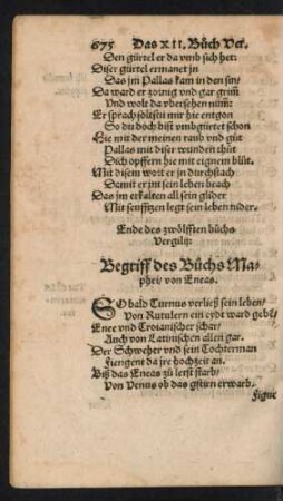 Begriff des Buchs Maphei/ von Eneas.