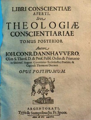 Liber conscientiae apertus sive theologiae conscientiariae. 2.