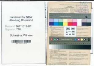 Entnazifizierung Wilhelm Schareina , geb. 05.01.1908 (Kaufmann)
