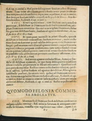 Quomodo Felonia Comissa Aboleatur.