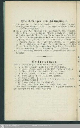 Erläuterungen und Abkürzungen
