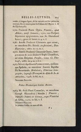 115-150, Poetes Dramatiques Latins Anciens - Poetes Macaronqiues