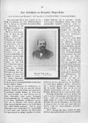 Zum Gedächtnis an Alexander Meyer-Cohn