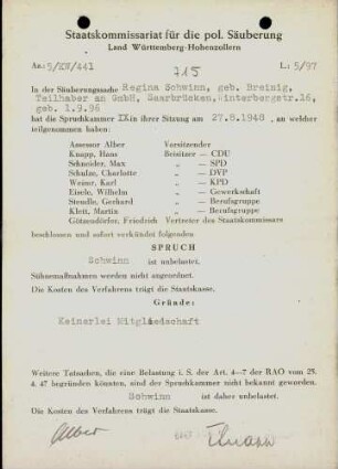 Schwinn, Regina, geb. Breinig