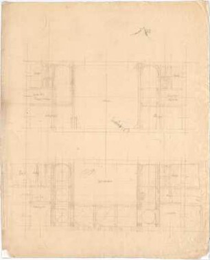 Voit, August von; Rathaus und Gerichtsgebäude - Grundrisse