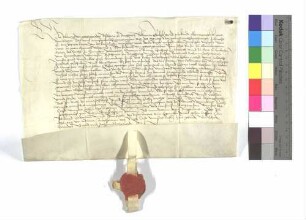 Bischof Johann von Augsburg vidimiert das ihm am 25. November 1485 zugegangene Mandat Kaiser Friedrichs [III.] vom 12. November 1485.