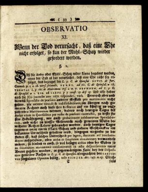 Observatio XI. - Observatio XX.
