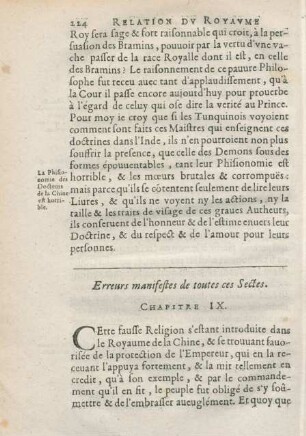 Chapitre IX. [XI.] Erreurs manifestes de toutes ces Sectes