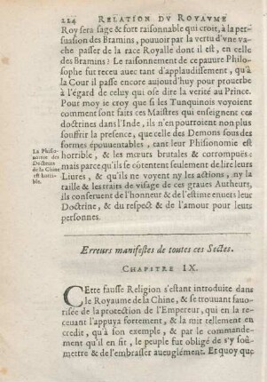 Chapitre IX. [XI.] Erreurs manifestes de toutes ces Sectes