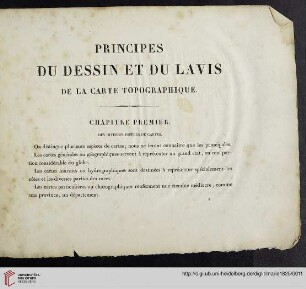 Chapitre Premier: Des diverses espèces de cartes