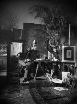 Eugen Spandow in seinem Atelier