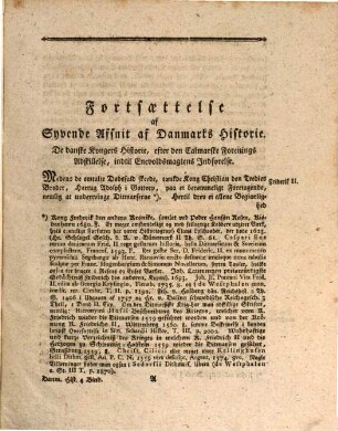 Kongerigerne Danmarks og Norges samt Hertugdømmene Slesvigs og Holsteens Historie indtil vore Tider, [1,]4. Indeholdende det Fierde Bind af Kongeriget Danmark