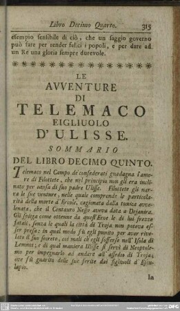 Libro Decimo Quinto