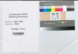 Entnazifizierung Franz Rustige, geb. 06.06.1901 (Landesoberinspektor)