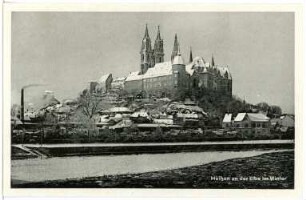 Meißen. Burgberg, Albrechtsburg u. Dom im Winter