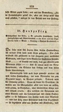 21. Hundposttag