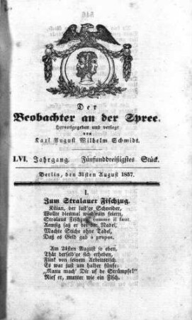 35. Stueck, 31. August 1857