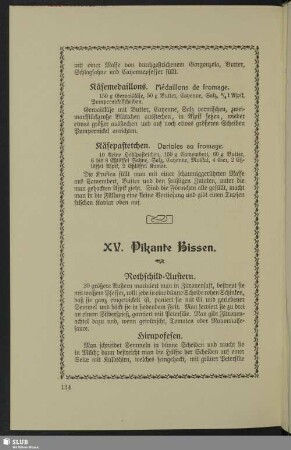 XV. Pikante Bissen