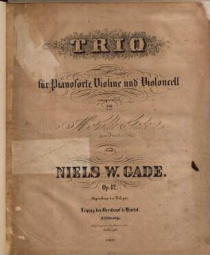 Trio für Pianoforte, Violine und Violoncell, op. 42