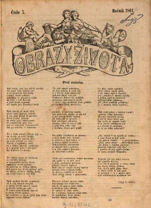 Obrazy života : domácí illustrovaná biblioteka zábavného i poučného čtení na rok ... 1861, Nr. 7 - 10