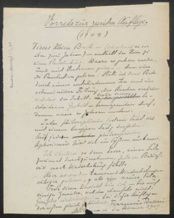 Vorrede zur zweiten Auflage der Aesthetik. 1909