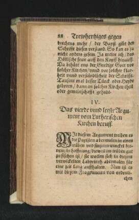 IV. Das vierde unnd letzte Argument vom Lutherischen Kirchen beruff.