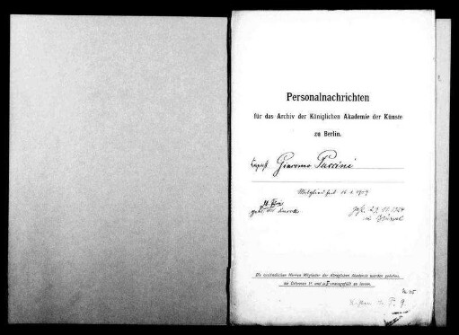 Puccini, Giacomo - Komponist 1909 - Januar - 16