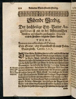 112-129, Sibende Predig.
