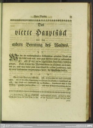 Das vierte Hauptstück von der andern Bereitung des Waidtes
