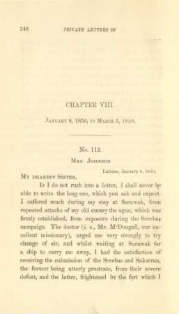Chapter VIII. January 8, 1850, to March 5, 1850