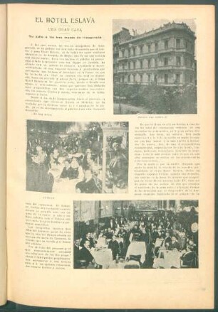 El Hotel Eslava - una gran casa : Su éxito á los tres meses de inaugurada