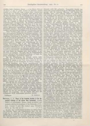 349-351 [Rezension] Gwilliam, G. H., Place of the Peshitto Version in the Apparatus Criticus of the Greek New Testament.(Studia biblica et ecclesiastica. Volume V, part. III.)