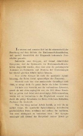Zwei Fälle von spastischer Spinalparalyse