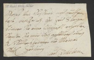 Brief an B. Schott's Söhne : o.D.