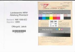 Entnazifizierung Jakob Offergeld, geb. 22.12.1906 (Arbeiter)