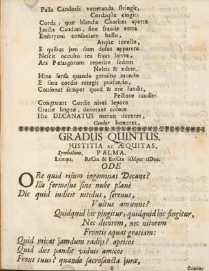 Gradus quintus. Justitia ac Æquitas.