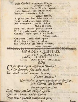 Gradus quintus. Justitia ac Æquitas.