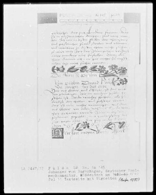Johannes Bugenhagen, Psalmenkommentar — Vignetten, Folio 11recto