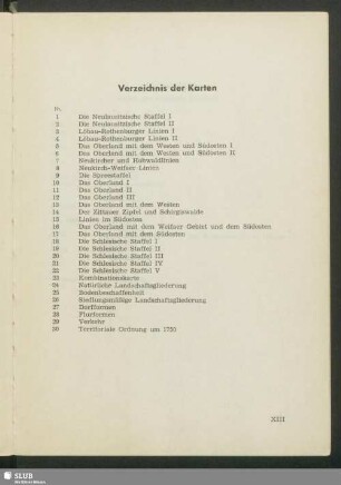 Verzeichnis der Karten