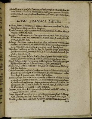 Libri Juridici Latini. - Teutsche Juristische Bücher.