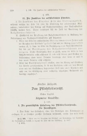 Fünfter [Achter] Abschnitt. Das Pflichtteilsrecht