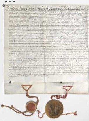 Vertrag der Städte Lübeck und Hamburg mit dem Herzog Christian von Braunschweig und Lüneburg wegen Einstellung der bisherigen Feindseligkeiten, Fortsetzung der Prozesse und der gütlichen Verhandlung über den Gammer Ort und die Schiffahrt auf der Elbe
