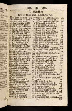 528a-528k, I. Register derer in diesem Buche befindlichen Lieder.